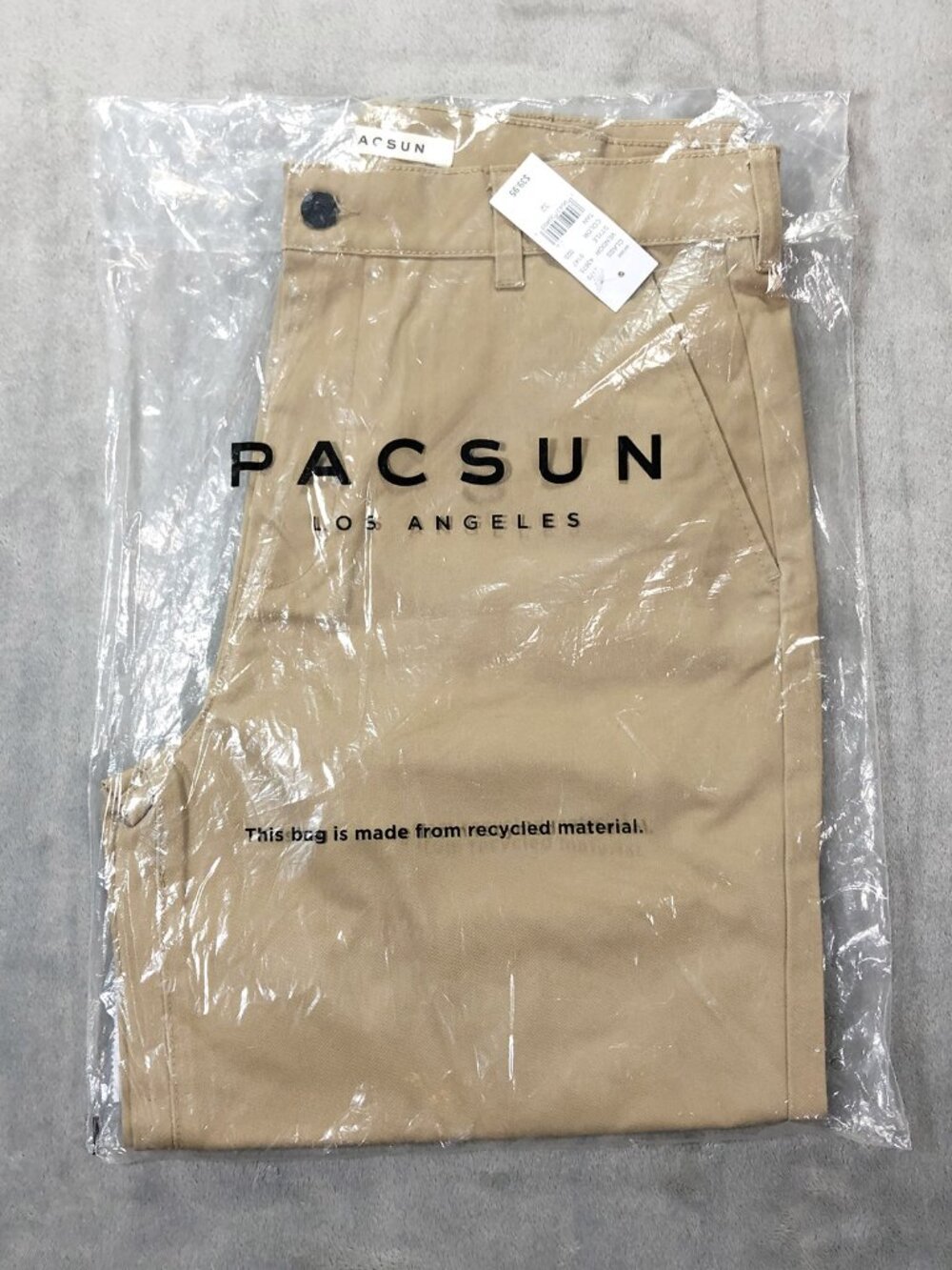 PACSUN Mens Baggy Shorts Tan Sz 32 New Unopened